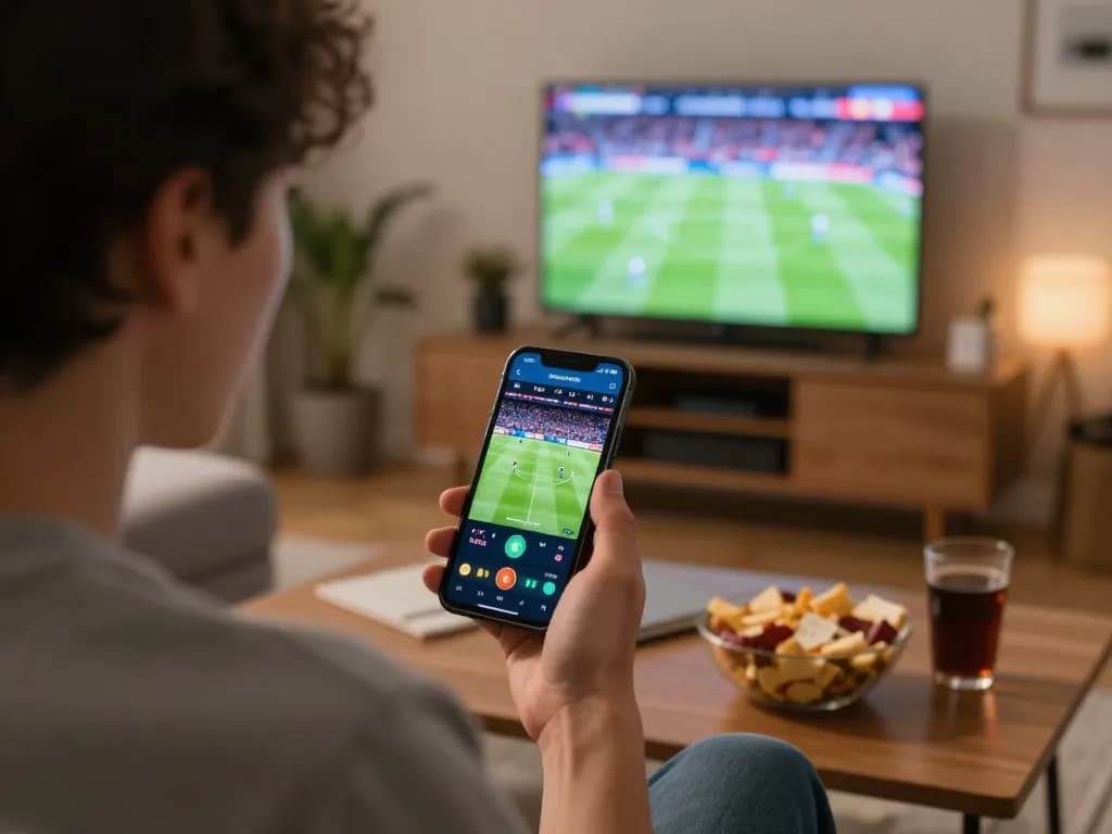 Using a smartphone for sports betting at UU 88 with live odds displayed and an exciting atmosphere.