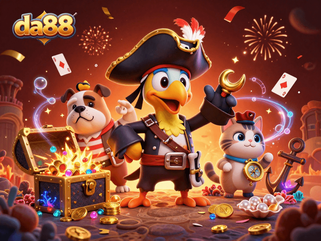 Experience thrilling gameplay at da88 with playful characters and vibrant casino elements in action.
