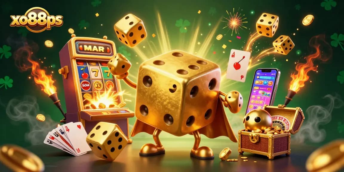 Experience thrilling jackpots at xo88ps with an energetic scene of casino excitement and gold treasures.