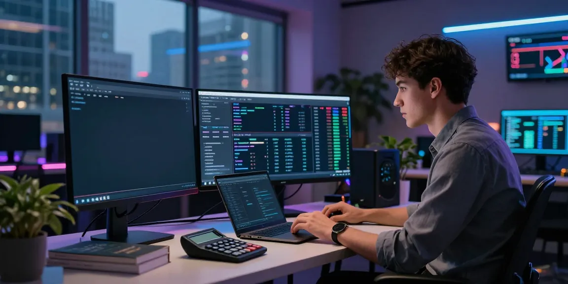 Individual analyzing cryptocurrency data on Quantum AI in a modern trading environment.