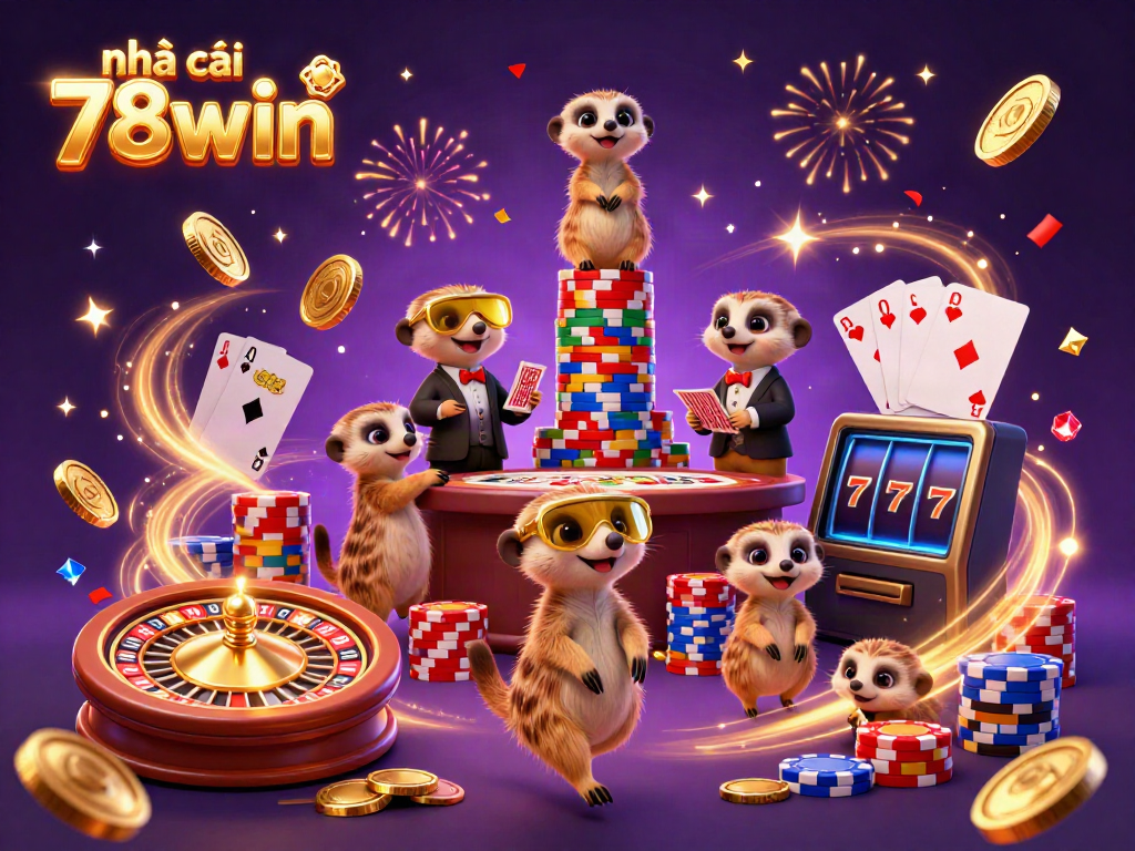 Experience thrills at nhà cái 78win as meerkats manage a lively casino scene filled with excitement and winning potential.
