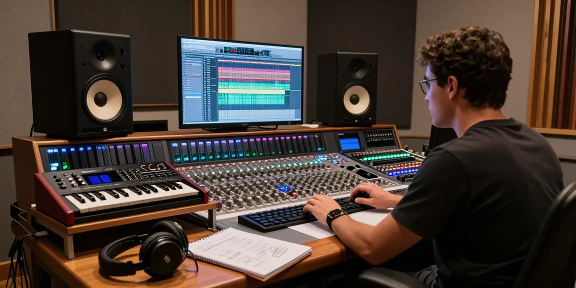 Innovative sound engineer working with SC88 in a vibrant studio setting.
